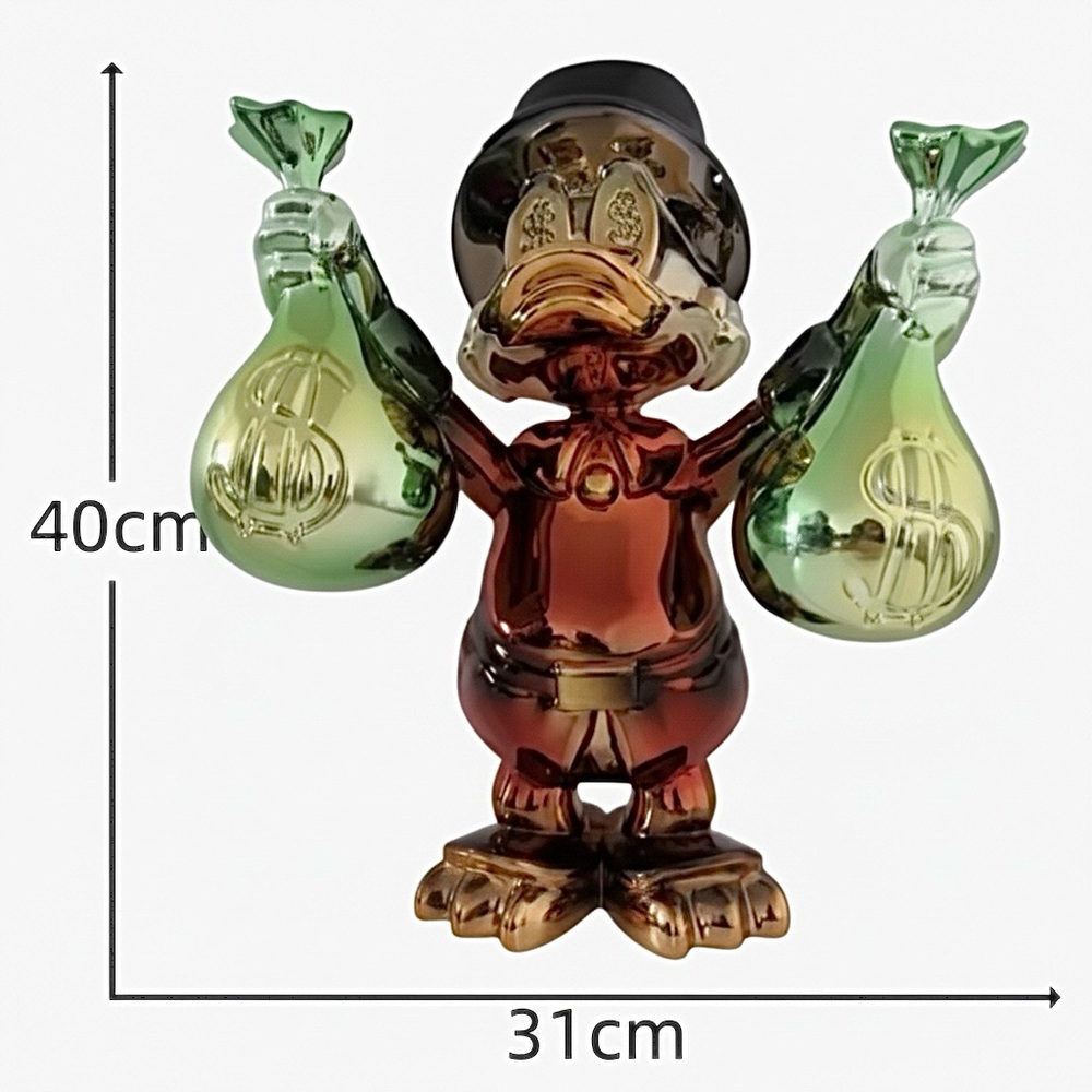 Scrooge McDuck Chrome Figure 40cm Red - Picture 3 of 4